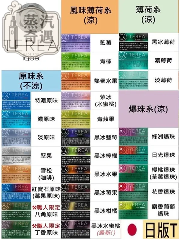 【27種口味現貨】加熱菸全家口味 TEREA 日本原装进口加熱煙彈|ILUMA專用|整條10包|口味補給所 【27種口味現貨】加熱菸全家口味 TEREA 日本原装进口加熱煙彈|ILUMA專用|整條10包|口味補給所